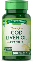 NATURE'S TRUTH COD LIVER OIL with EPA/DHA 100 SOFTGEL