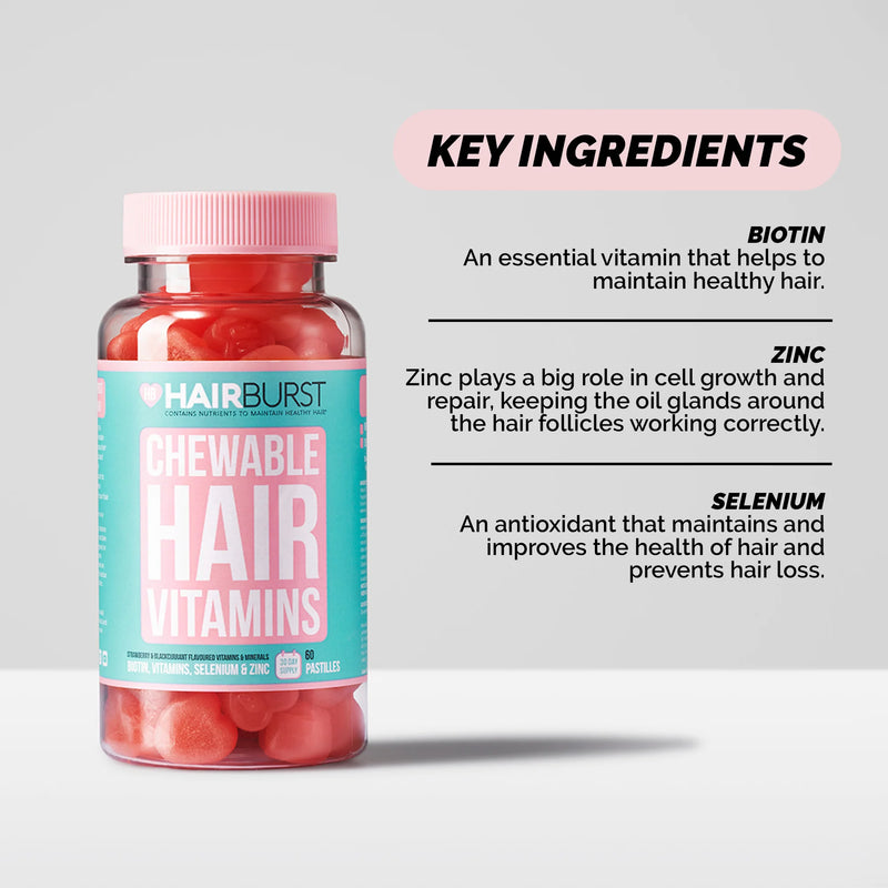 HAIRBURST CHEWABLE HAIR VITAMINS, 60 TABS