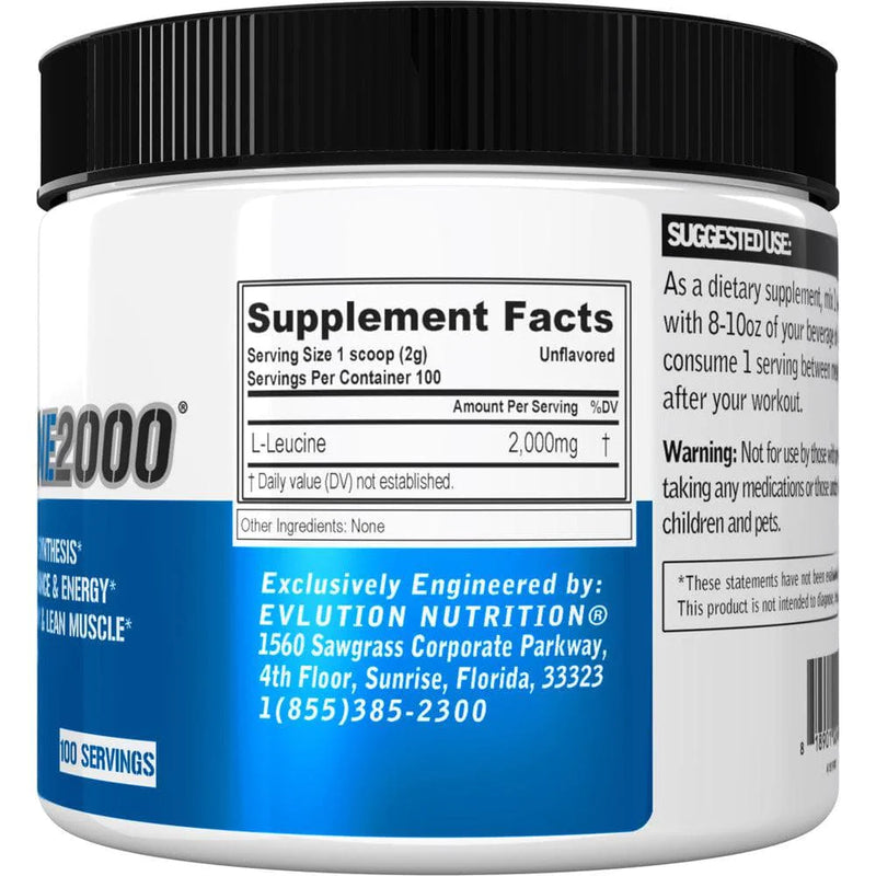 EVL L-LEUCINE 2000, 100 SERVINGS