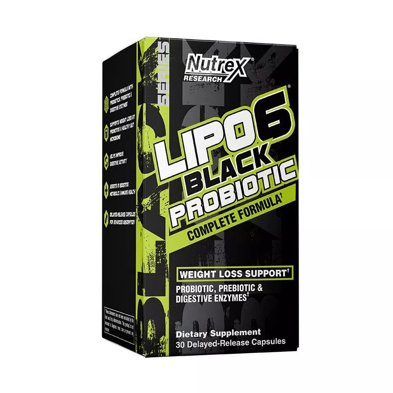 NUTREX BLACK SERIES LIPO6 BLACK PROBIOTIC, 30 CAPS